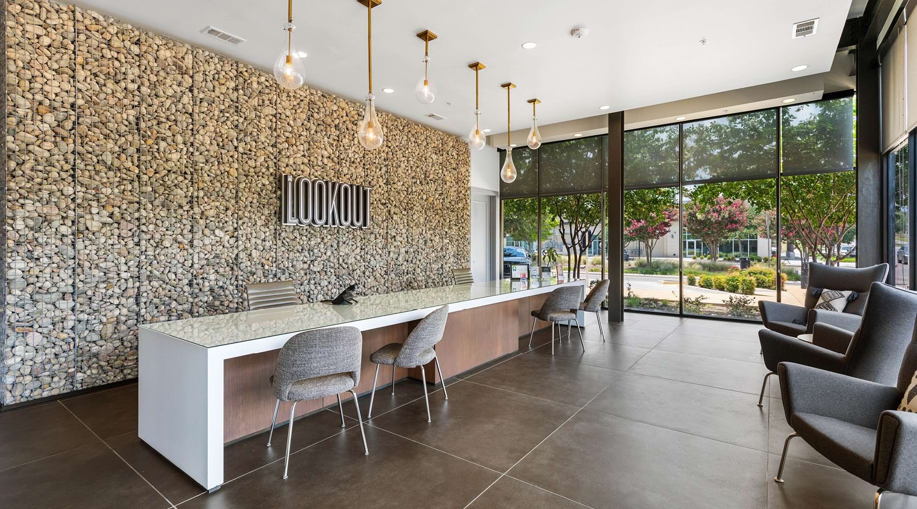 Live Beautifully open lobby with concierge counter