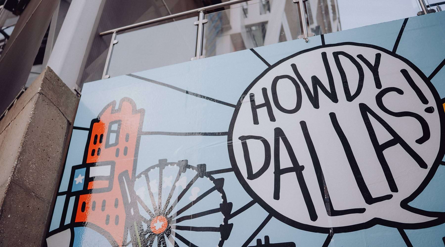 Live Beautifully Howdy Dallas mural